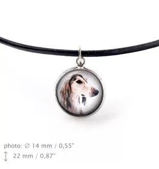 Saluki, Persian Greyhound, Arabian hound, Gazelle hound - necklace in a box, elegant decoration, pendant from the Art-Dog brand
