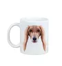 Saluki, Lévrier persan - tasse avec une photo et un motif de chien géométrique Art-Dog
