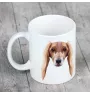 Saluki, Lévrier persan - tasse avec une photo et un motif de chien géométrique Art-Dog