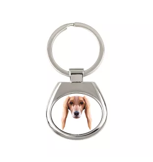 Saluki, Lévrier persan - porte-clés géométrique avec photo et inscription Art-Dog