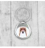 Saluki, Lévrier persan - porte-clés géométrique avec photo et inscription Art-Dog