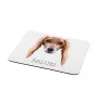 Saluki, Persischer Windhund - geometrisches Mauspad mit Bild und Aufschrift von Art-Dog