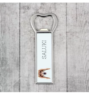 Saluki, Lévrier persan - ouvre-bouteille avec une image et une inscription pour la bière Art-Dog