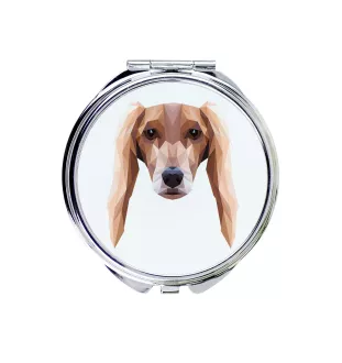 Saluki, Persian Greyhound, Arabian hound, Gazelle hound - mirror with a geometric design and the brand name Art-Dog