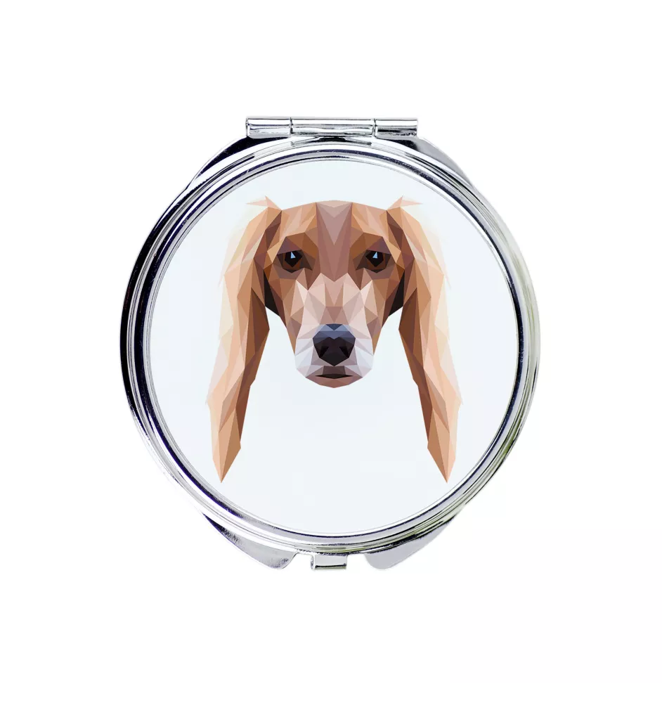 Saluki, Persian Greyhound, Arabian hound, Gazelle hound - mirror with a geometric design and the brand name Art-Dog