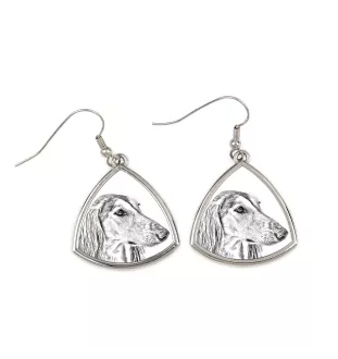Saluki, Persischer Windhund I - Hund Ohrringe, hängende Ohrringe mit Bild, personalisierter Schmuck mit dem Aufdruck der Marke Art-Dog