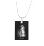 Saluki, Lévrier persan - Pendentif en cristal avec chien, collier en argent avec photo, pendentif personnalisé par la marque Art-Dog