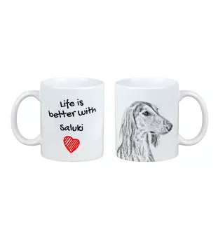 Saluki, Persischer Windhund I - Tasse mit Hund, Tasse mit Bild, personalisiertes Geschenk der Marke Art-Dog