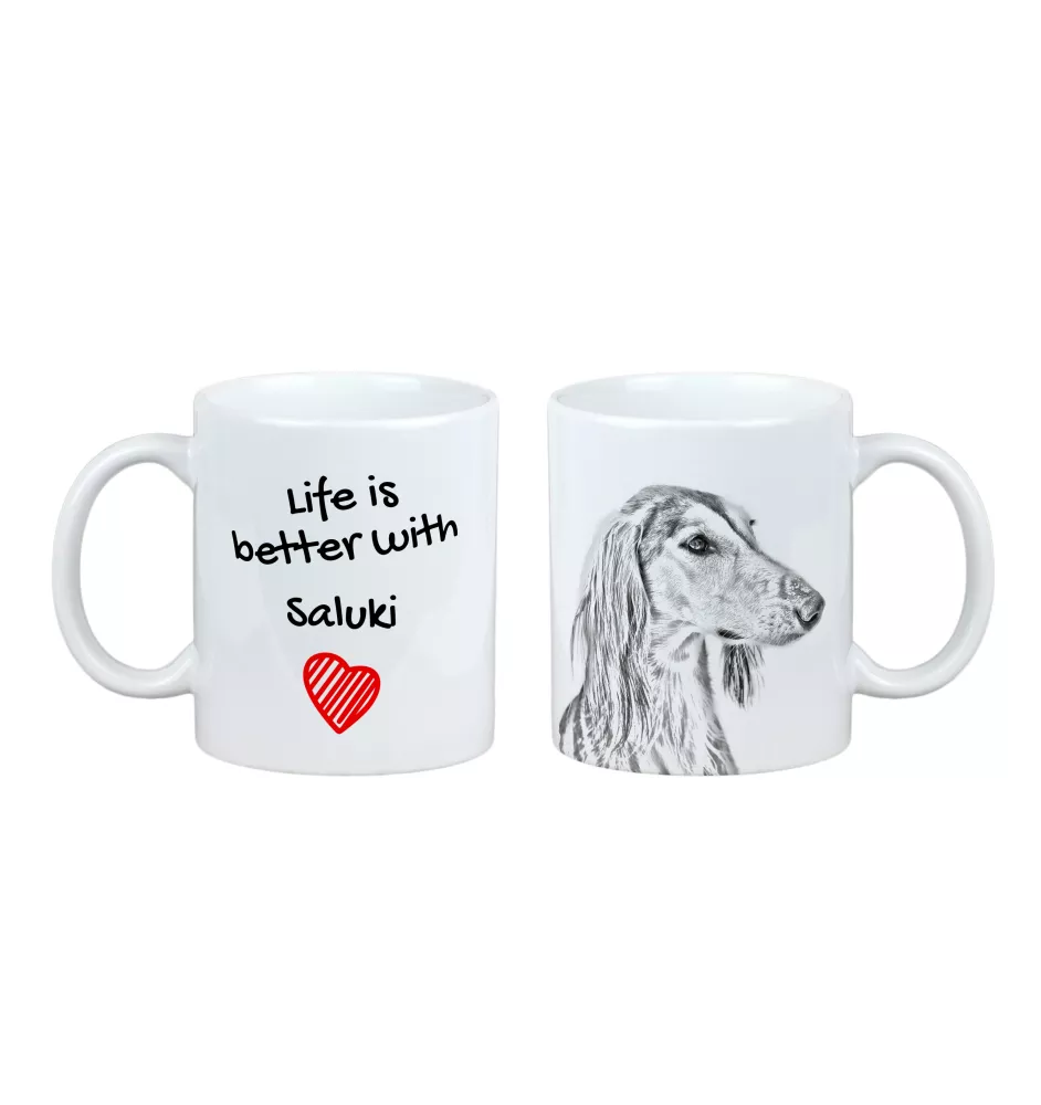 Saluki, Persian Greyhound, Arabian hound, Gazelle hound I - cup with a dog, cup with a photo, personalized gift from the Art-Dog brand
