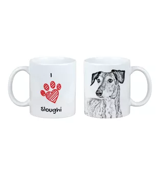 Saluki, Lévrier persan - tasse avec chien, une tasse adorable avec une illustration, un cadeau avec votre photo de la marque Art-Dog