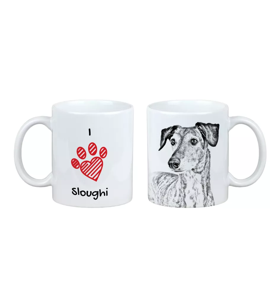 Saluki, Lévrier persan - tasse avec chien, une tasse adorable avec une illustration, un cadeau avec votre photo de la marque Art-Dog