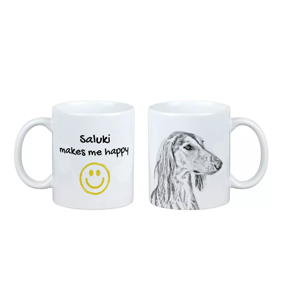 Saluki, Persian Greyhound, Arabian hound, Gazelle hound I - cup with a dog, cheerful cup for a dog lover, personalized gift from the Art-Dog brand
