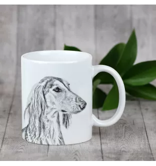 Saluki, Lévrier persan I - tasse avec chien, une tasse joyeuse pour les amoureux des chiens, un cadeau personnalisé de la marque Art-Dog