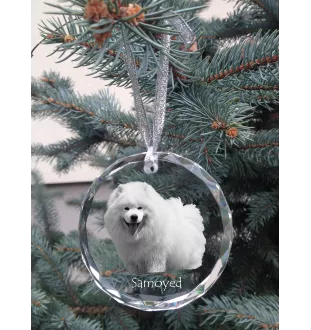 Samojed medal kryształowy z psem Art-Dog