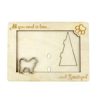 Samojed ramka na zdjęcie ze sklejki Art-Dog