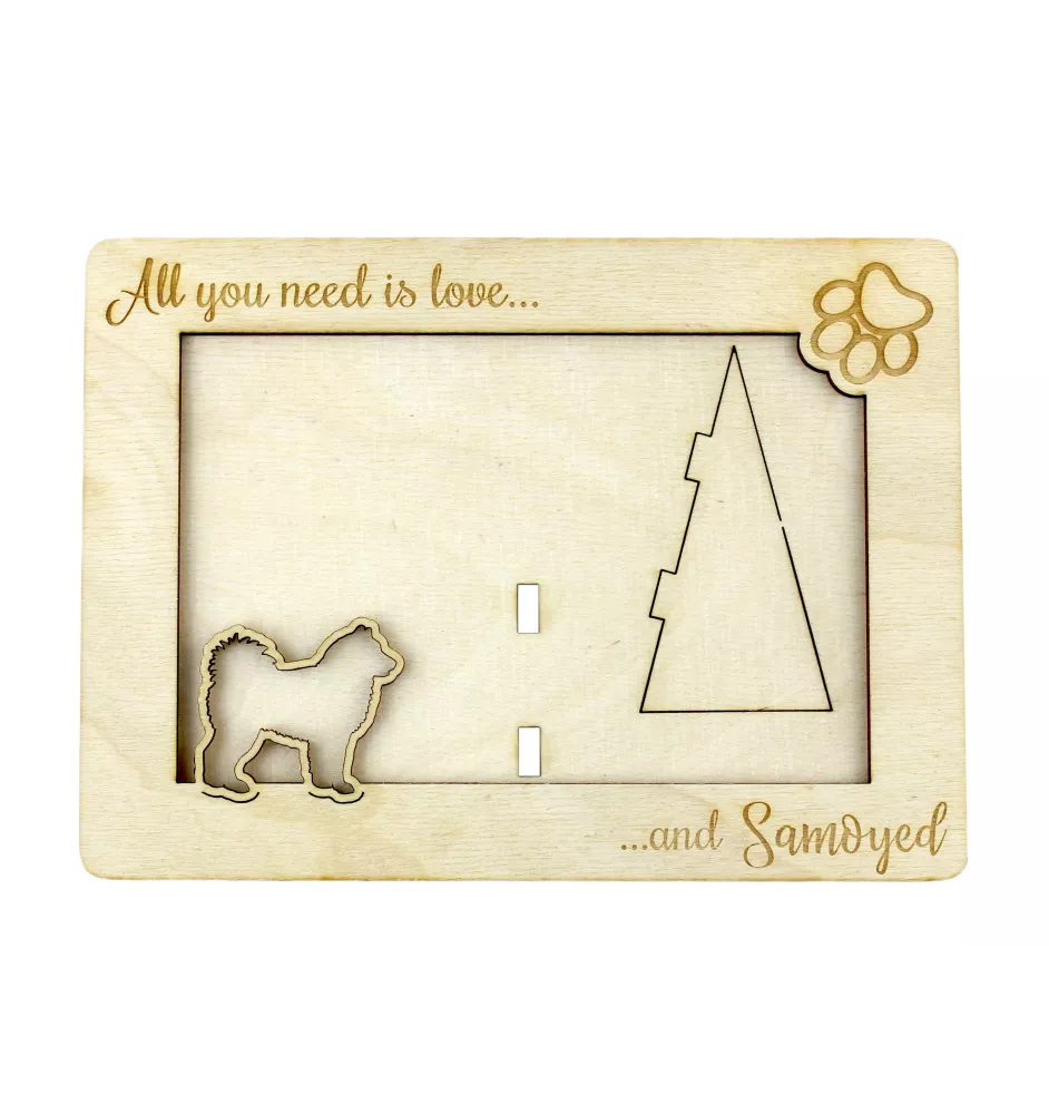 Samojed ramka na zdjęcie ze sklejki Art-Dog