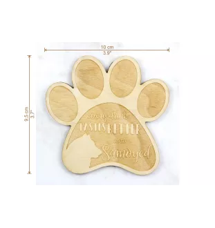 Samojede, Samoyed, Samojedenhund, Samojedenspitz - Tasse Untersetzer, graviert Untersetzer mit Hund, Geschenk für Hundeliebhaber von Art-Dog Marke