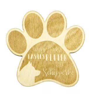 Schipperke - Sous-verre mug, sous-verre gravé avec chien, cadeau pour amoureux des chiens par la marque Art-Dog