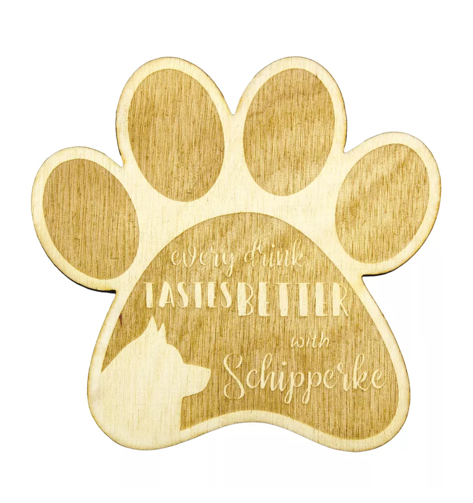 Schipperke - Sous-verre mug, sous-verre gravé avec chien, cadeau pour amoureux des chiens par la marque Art-Dog