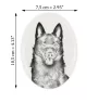 Schipperke, Little Black Devil, Little Captain - commemorative plaque with a photo of a dog, tombstone with a print, personalized oval plaque from the Art-Dog brand