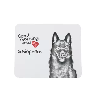 Schipperke - tapis de souris personnalisé avec impression, tapis de souris personnalisé avec chien, accessoire unique pour employé de bureau de la marque Art-Dog