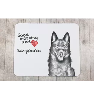 Schipperke - Mauspad mit Druck, personalisiertes Mauspad mit Hund, einzigartiges Gadget für Büroangestellte von Art-Dog.
