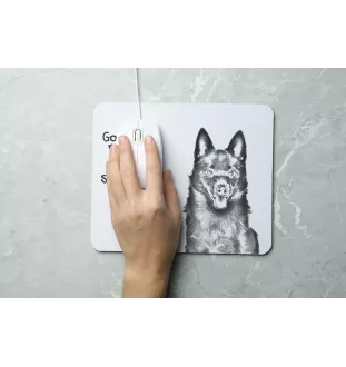 Schipperke - Mauspad mit Druck, personalisiertes Mauspad mit Hund, einzigartiges Gadget für Büroangestellte von Art-Dog.