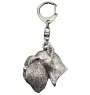 Schnauzer - Silver-plated key ring with dog, handbag decoration, backpack pendant by Art-Dog brand