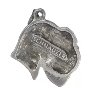 Schnauzer - Porte-clés argenté avec chien, décoration de sac à main, pendentif de sac à dos par la marque Art-Dog