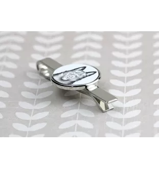 Schipperke, Little Black Devil, Little Captain - tie clip with a dog, personalized tie clip, a unique gift for a man from the Art-Dog brand