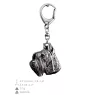 Schnauzer I - Silver-plated key ring with dog, handbag decoration, backpack pendant by Art-Dog brand