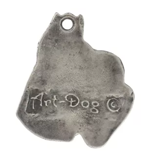 Schnauzer I - Silver-plated key ring with dog, handbag decoration, backpack pendant by Art-Dog brand