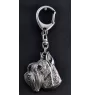 Schnauzer I - Silver-plated key ring with dog, handbag decoration, backpack pendant by Art-Dog brand