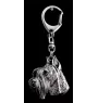 Schnauzer I - Silver-plated key ring with dog, handbag decoration, backpack pendant by Art-Dog brand