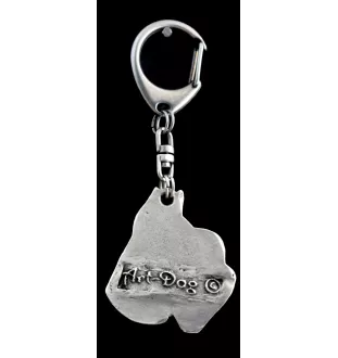 Schnauzer I - Silver-plated key ring with dog, handbag decoration, backpack pendant by Art-Dog brand