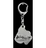 Schnauzer I - Silver-plated key ring with dog, handbag decoration, backpack pendant by Art-Dog brand