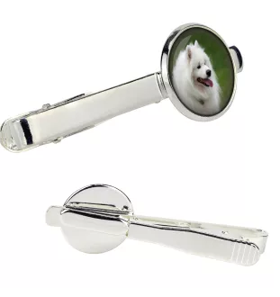 Samoyed, Bjelkier, Samoiedskaya Sobaka - tie clip in a box, stylish tie, personalized jewelry from the Art-Dog brand