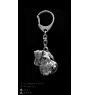 Schnauzer IV - Silver-plated key ring with dog, handbag decoration, backpack pendant by Art-Dog brand