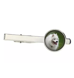 Samoyède - pince à cravate dans une boîte, cravate élégante, bijoux personnalisés de la marque Art-Dog