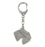 Schnauzer III - Silver-plated key ring with dog, handbag decoration, backpack pendant by Art-Dog brand