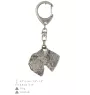 Schnauzer III - Silver-plated key ring with dog, handbag decoration, backpack pendant by Art-Dog brand