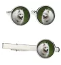 Samojede, Samoyed, Samojedenhund, Samojedenspitz Ärmelknöpfe und Krawatte mit Ihrem Foto, Anzugaccessoire, Herrenschmuck der Marke Art-Dog