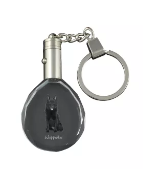 Schipperke - pendentif avec une photo de chien, porte-clés en cristal dans une boîte cadeau, un cadeau unique par Art-Dog