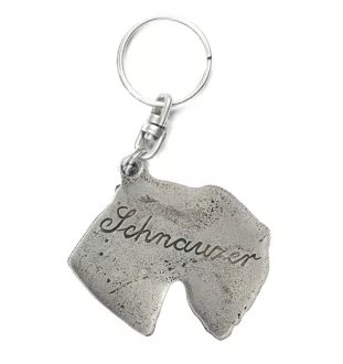 Schnauzer III - Pendentif chien argenté, décoration de sac à main, pendentif sac à dos par la marque Art-Dog