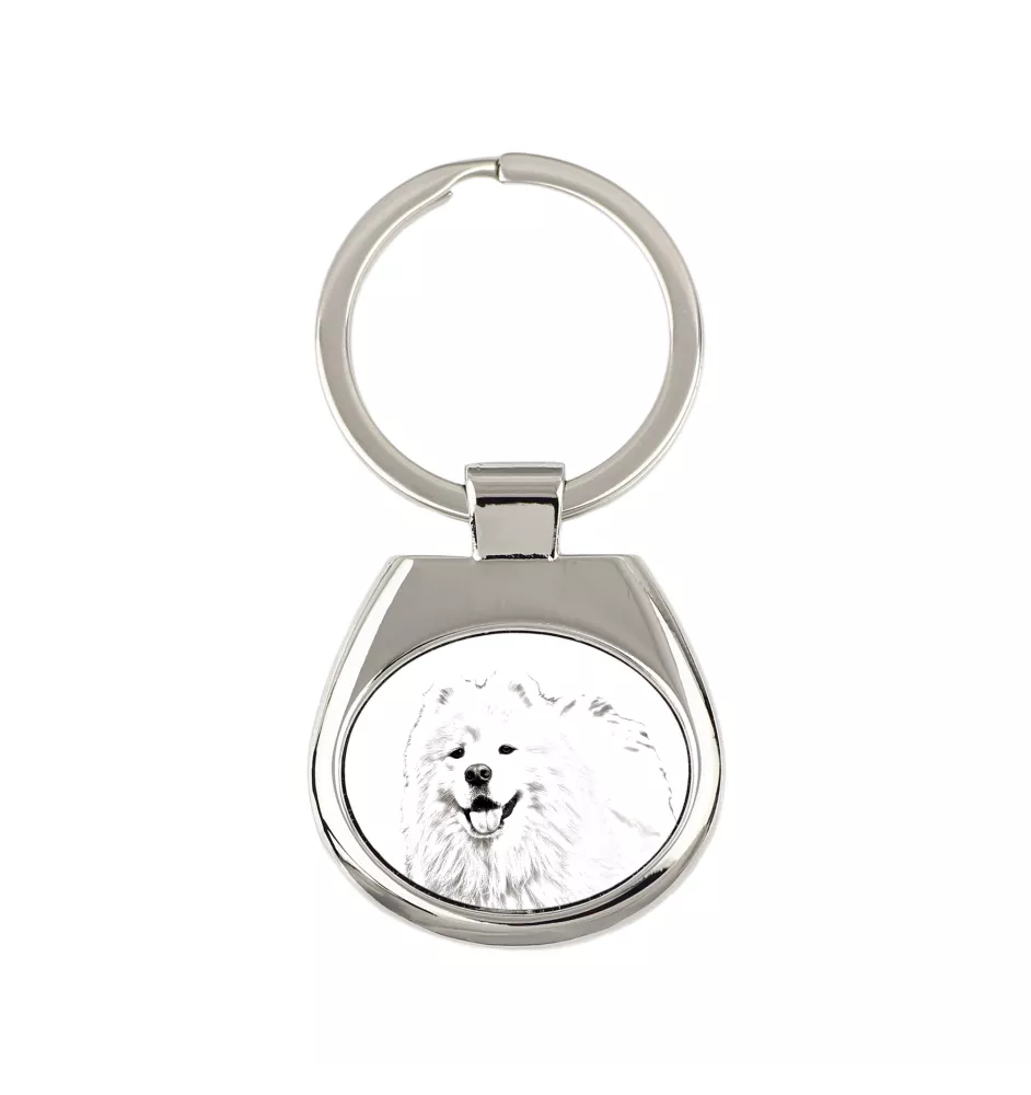 Samojede, Samoyed, Samojedenhund, Samojedenspitz - Schlüsselanhänger mit Hund, Anhänger mit Aufdruck, personalisierter Anhänger der Marke Art-Dog
