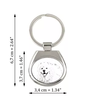 Samoyed, Bjelkier, Samoiedskaya Sobaka - keychain with a dog, keychain with a print, personalized pendant from the Art-Dog brand