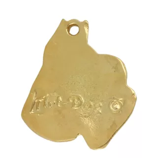 Schnauzer I - Vergoldeter Schlüsselanhänger mit Hund, Handtaschenschmuck, Luxus-Accessoire der Marke Art-Dog