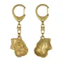 Schnauzer IV - Gilded key ring with dog, handbag decoration, luxury accessory by Art-Dog brand