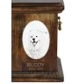 Samoyède - une plaque commémorative avec une photo de chien, une plaque funéraire avec une impression, une plaque ovale personnalisée de la marque Art-Dog