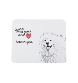 Samoyède - tapis de souris personnalisé avec impression, tapis de souris personnalisé avec chien, accessoire unique pour employé de bureau de la marque Art-Dog
